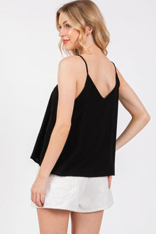 Double Layered V Neck Cami Top