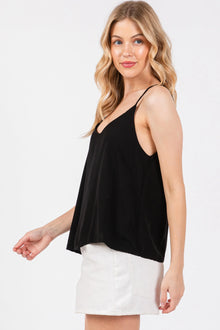 Double Layered V Neck Cami Top