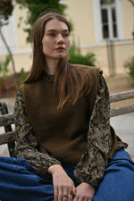 Molly Bracken Khaki Knitted Vest