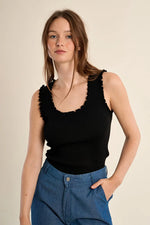 Molly Bracken Ruffle Trim Tank Top