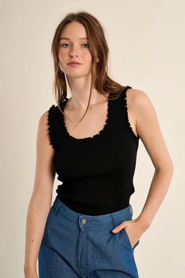 Molly Bracken Ruffle Trim Tank Top