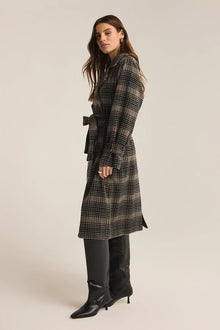 Z Supply Plaid Trench Coat