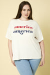 Short Sleeve "America" Graphic Top