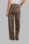 Leopard Wide Leg Jeans