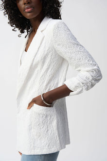 Joseph Ribkoff Woven Jacquard Texture Boxy Blazer