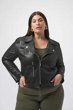Joseph Ribkoff Foiled Faux Suede Jacket