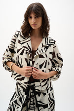 Joseph Ribkoff Beige/Multi Tropical Print Blazer