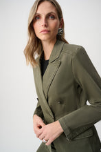 JOSEPH Ribkoff Avocado Blazer in olive green with notched lapels and tailored button front