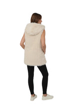 Love Token Shirley cream hooded reversible vest, back view