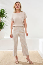 Tribal Stripe Pull-On Capri Pant