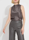 Justine Draped Mock Neck Shell