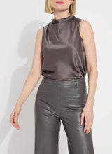 Justine Draped Mock Neck Shell