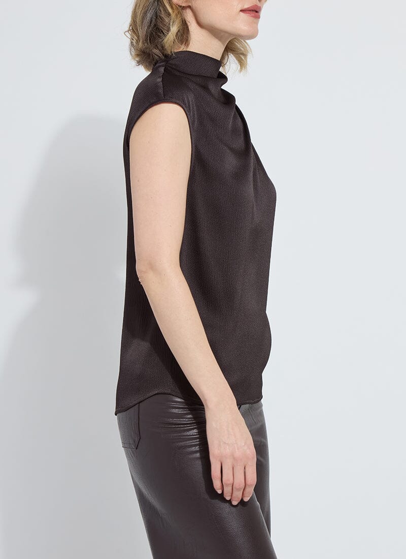 Lyssé Aisha High Neck Draped Blouse