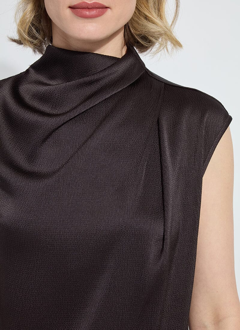 Lyssé Aisha High Neck Draped Blouse