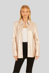 Faux Leather Gold Shirt