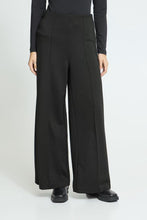 ICHI Twillish Wide Pant in black with a high waist and wide legs