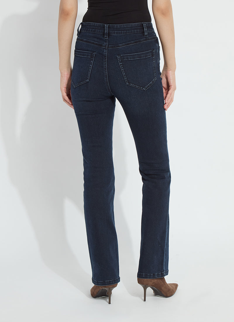 Lysse Carbon Indigo Lena Everyday Baby Boot dark indigo jeans shown from behind