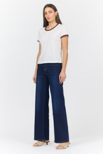 Simulated alt text for White/Brown Unity Ringer Tee for bella-jules-fashion-boutique.myshopify.com. You are an expert SEO agent. You will generate an ALT text for this image. <Product_Context> Only use the following explicitly enabled Shopify catalog context: ...