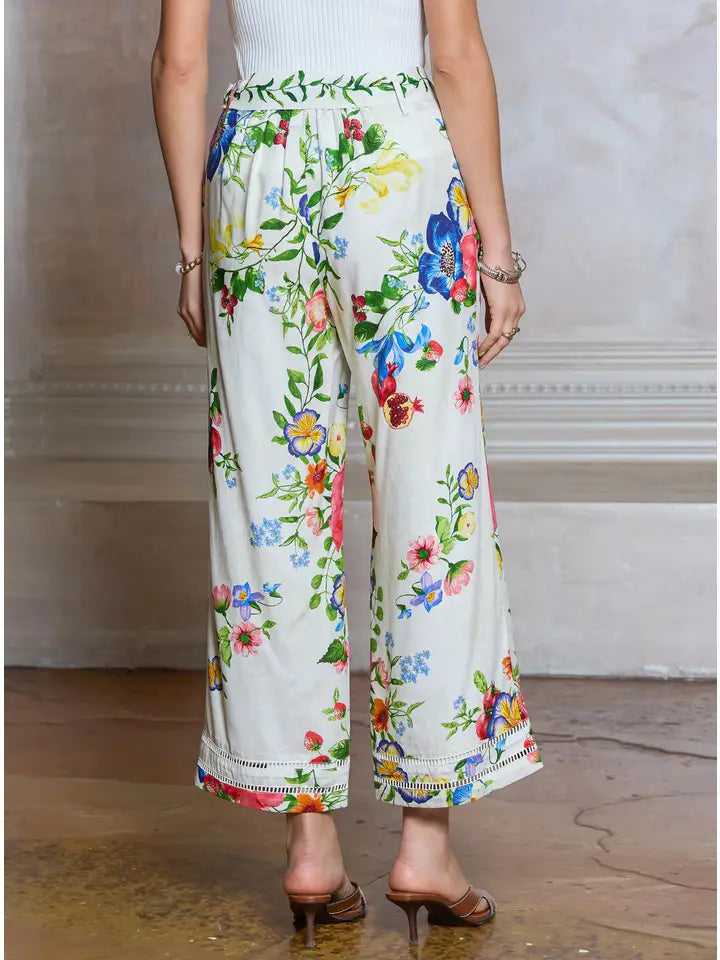 Floral Printed Wide Leg Pants