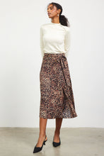 Pleated Print Midi Skirt