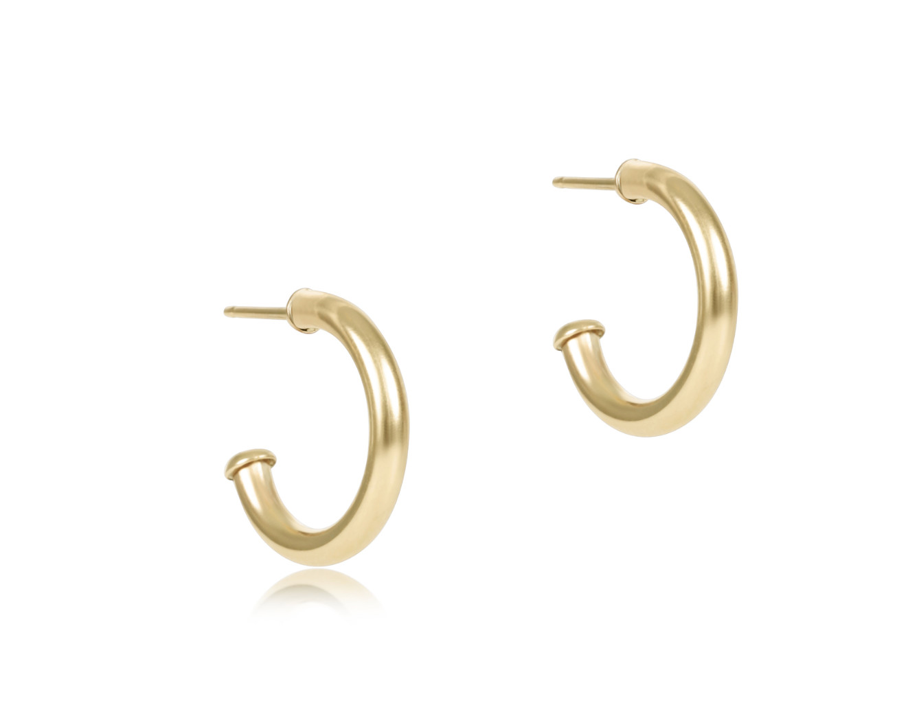 Enewton Round Gold 0.5" Post Hoop - 2mm - Smooth