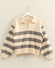 Rugby Stripe Polo Knit Sweater