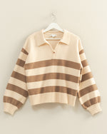 Rugby Stripe Polo Knit Sweater