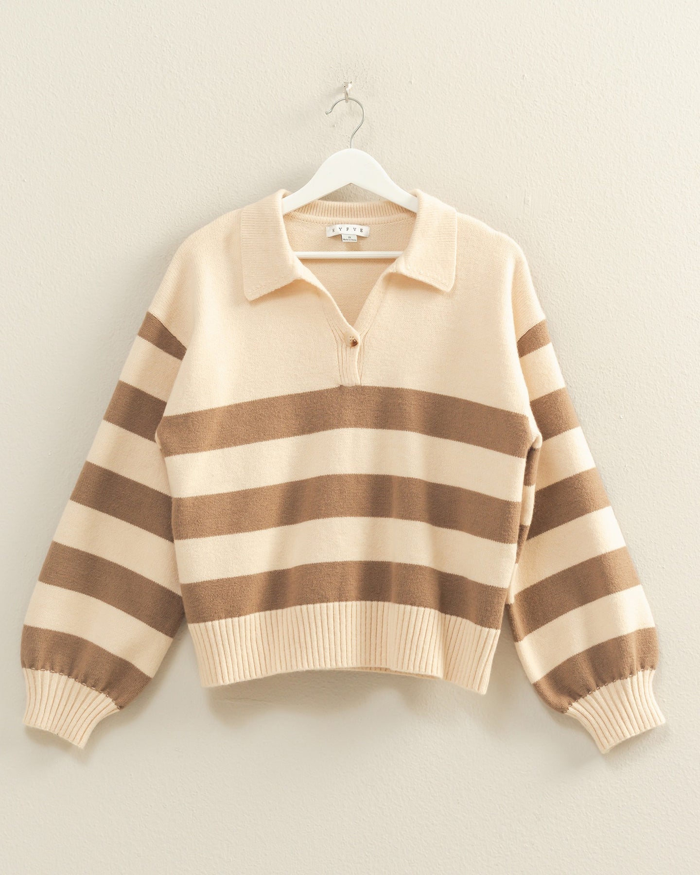 Rugby Stripe Polo Knit Sweater