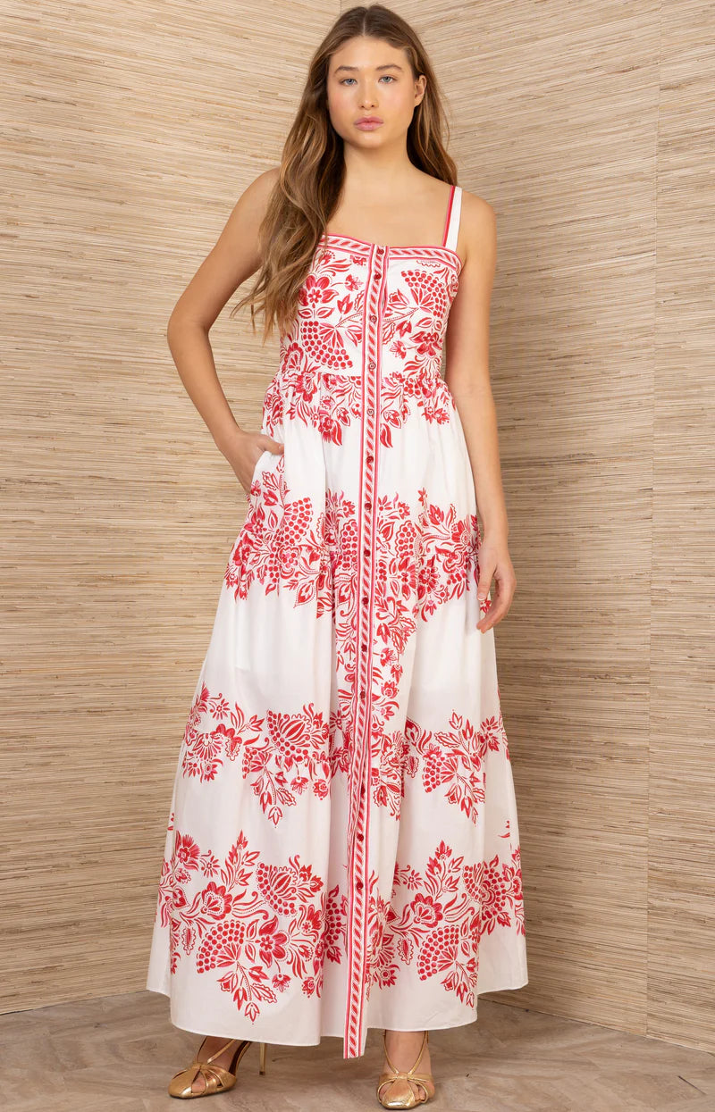 Hale Bob Jream Cotton Poplin Maxi Dress