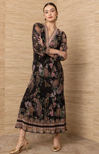 Black Adriel Print Maxi Dress by hale bob with floral print and long sleeves