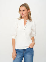 White Mixed Media Tee Audrey