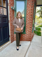 Molly Bracken Brown Plaid Blazer
