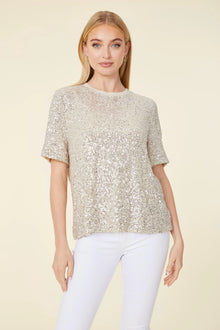 Champagne Sequin Tee