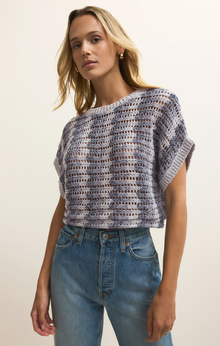 Z Supply Crochet Stripe Sweater