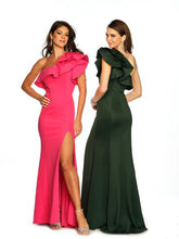 Emerald One Shoulder Gown