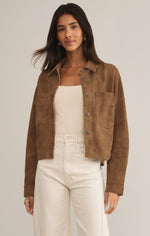 Z Supply All Day Cropped Suede Jacket