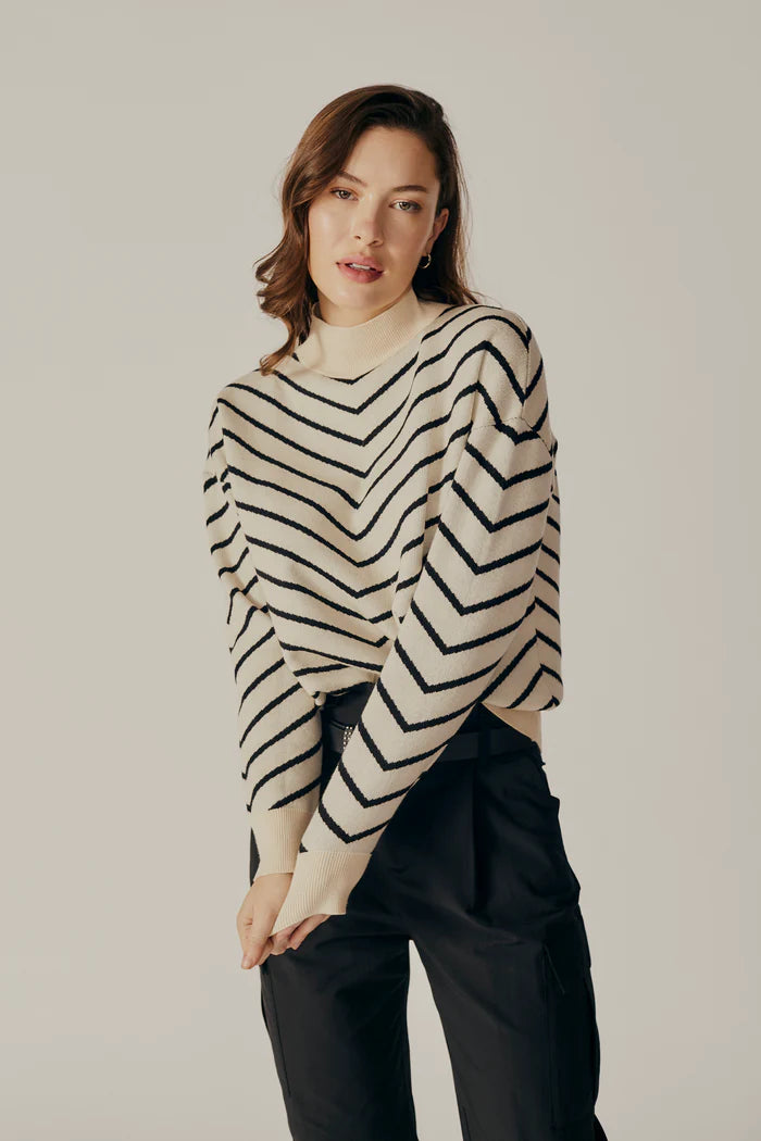 Weigla Striped Turtleneck Sweater