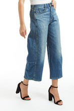 High Rise Barrel Crop Jeans