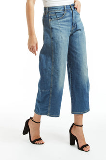 High Rise Barrel Crop Jeans