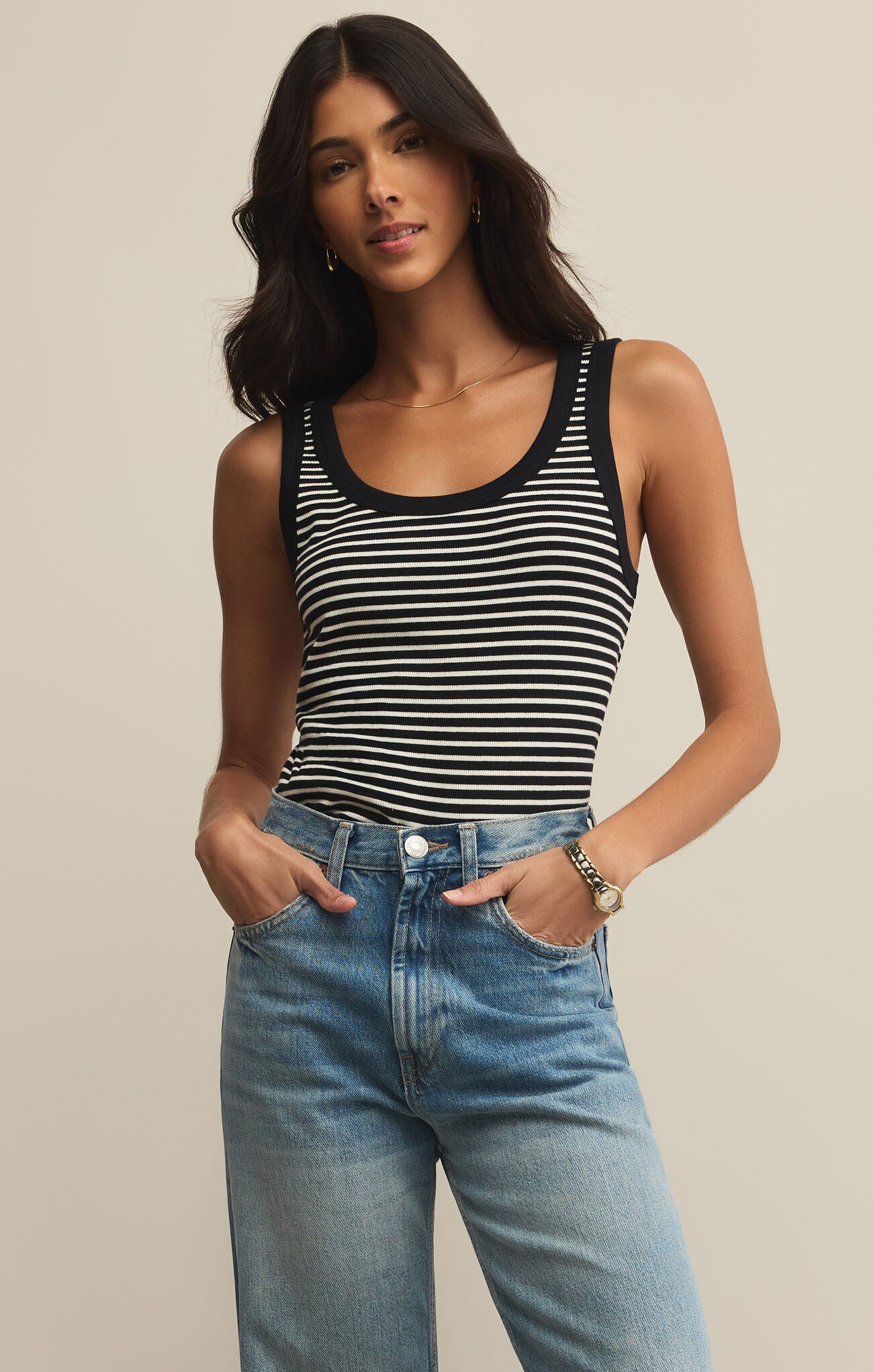 Z Supply Elin Stripe Rib Tank