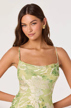 Astr Gaia Burnout Velvet Cowl Midi Dress