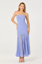 Astr Lizet Strapless Mini Dress with Sheer Maxi Overlay