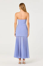 Astr Lizet Strapless Mini Dress with Sheer Maxi Overlay