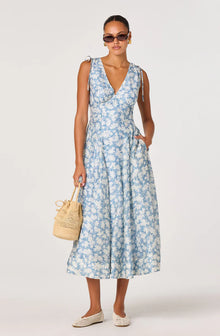 Astr Emmery Floral Wrap Midi Dress