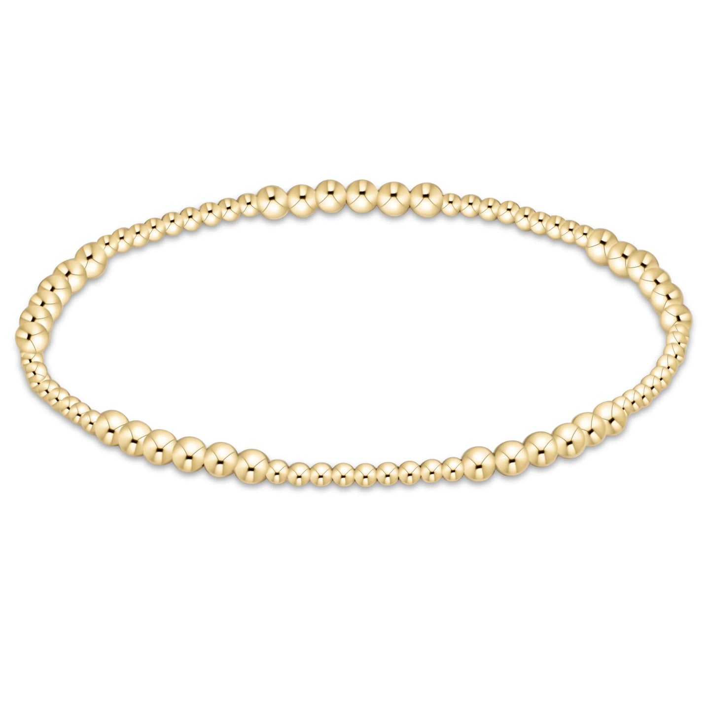 Enewton Blissful Gold 3mm bracelet with small gold beads and larger accent beads