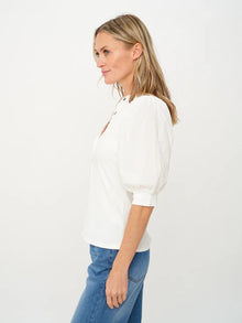White Mixed Media Tee Audrey