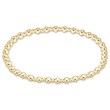 Enewton Grateful Gold 3mm bracelet with alternating small and larger gold beads