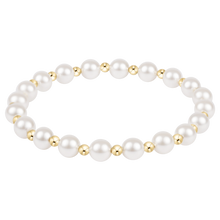 Enewton Grateful Pearl 6mm bracelet with white pearls alternating with gold beads
