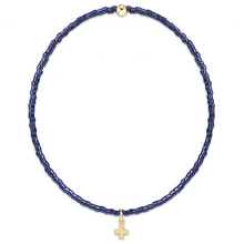 Enewton Hope Classic Navy Bracelet in Signature Cross Small Gold Charm