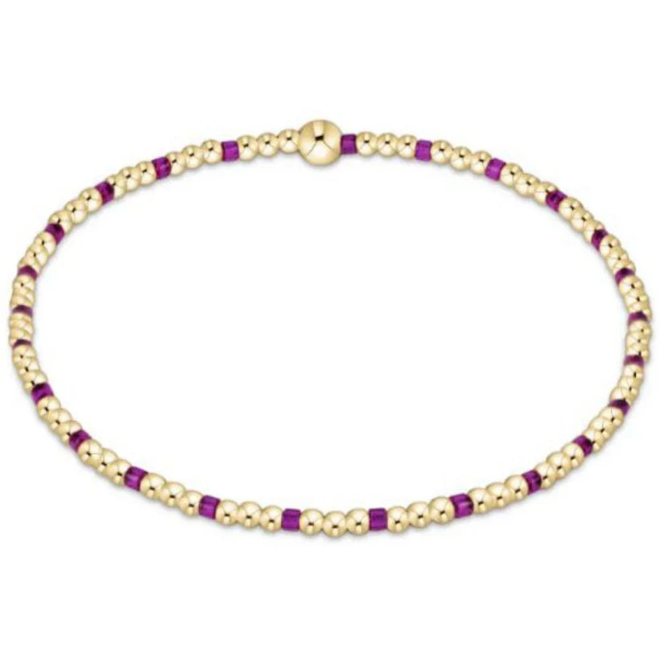 Enewton Hope Sincerity Pattern 2mm Bead Bracelet - Fuchsia